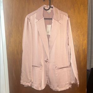 a new day Blush Satin Blazer